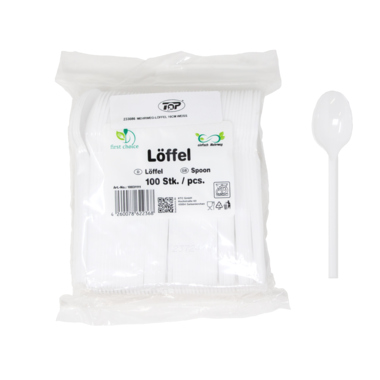 Löffel Mehrweg 16cm weiß 