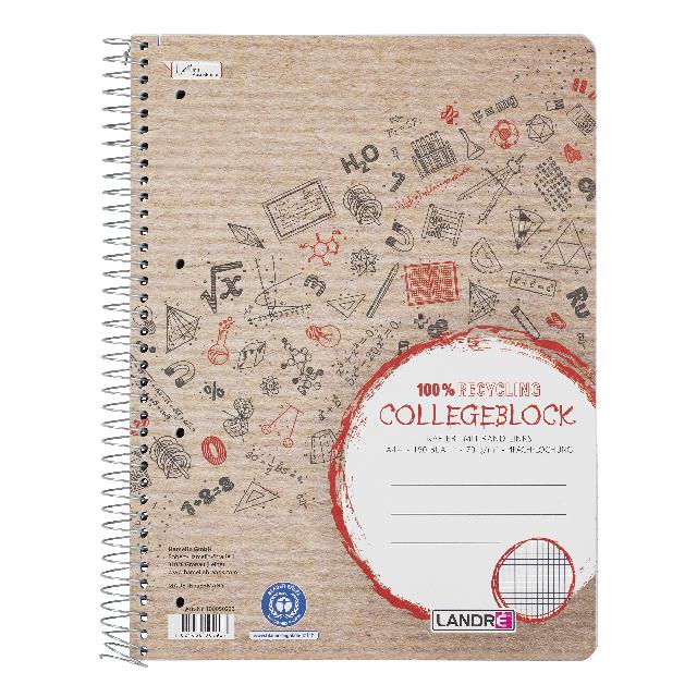 Collegeblock Landre 100050223 A4 kariert 