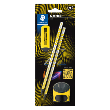Bleistift Staedtler Norix 181 SBK2-1 HB 2 Bleistifte, 1 Radierer. u. 1 Spitzdose
