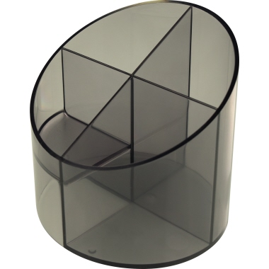 Stifteköcher Helit 63902 grau-transp. Grau-transparent, 4 Fächer