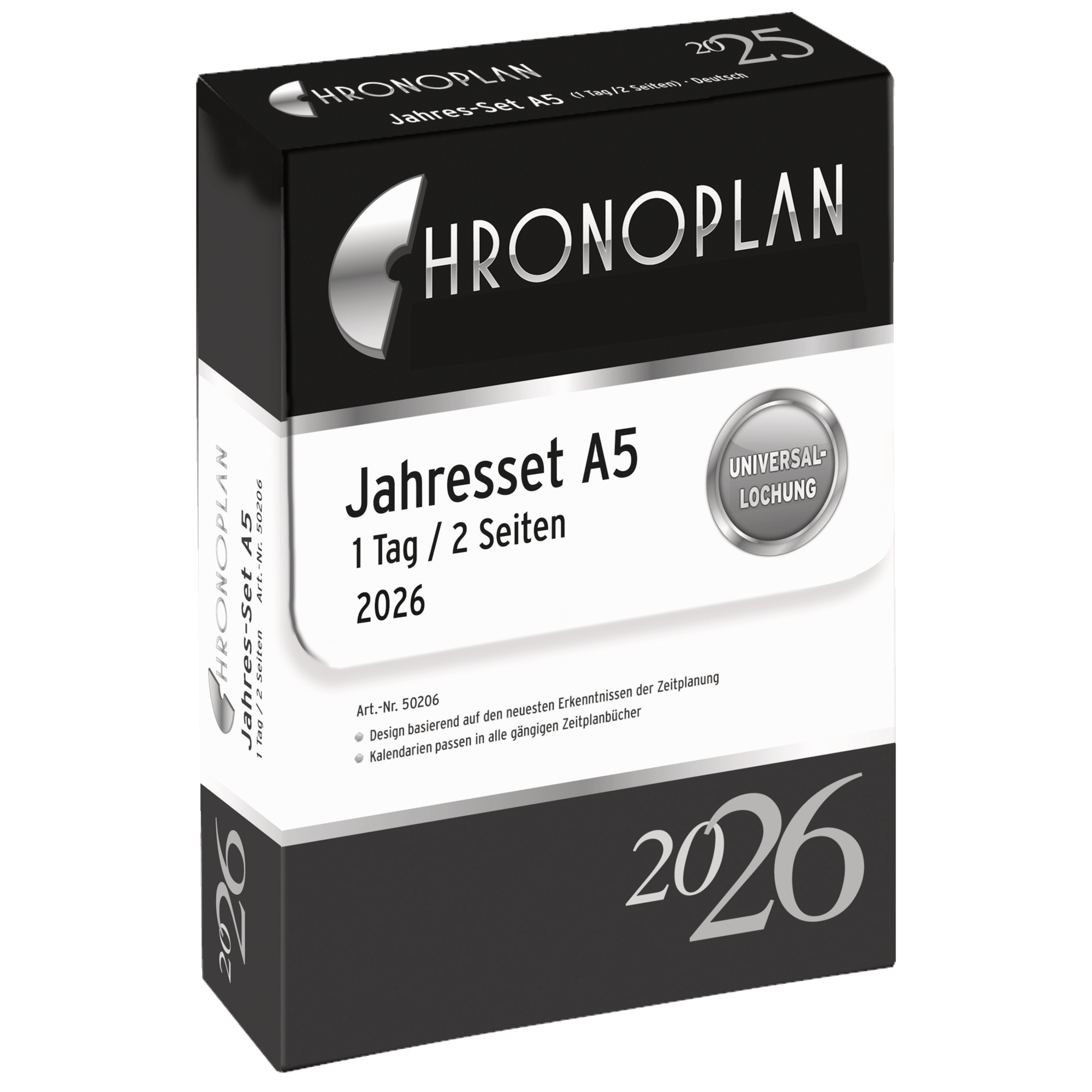 Jahresset Chronoplan 50205 A5 2 Seiten / 1 Tag 