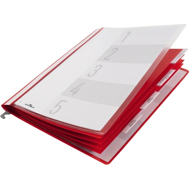 Personalhefter Durable 2555 A4 rot 5-fach Unterteilung und Heftung