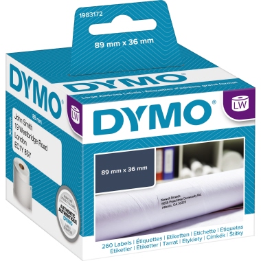 Etikett Dymo 1983173 28x89mm Lw-adress- WEIß Permanent