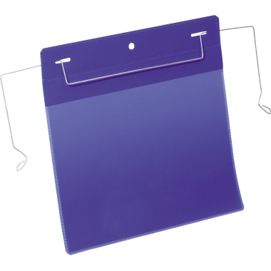 Drahtbügeltasche DURABLE 1752 A5 quer blau 50 Stück