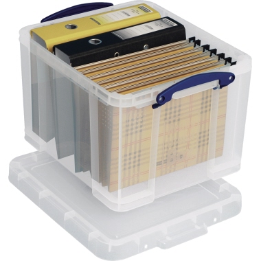 Multifunktionsbox Kunststoff 35 l transp mit Deckel B48xH31x39cm, A4