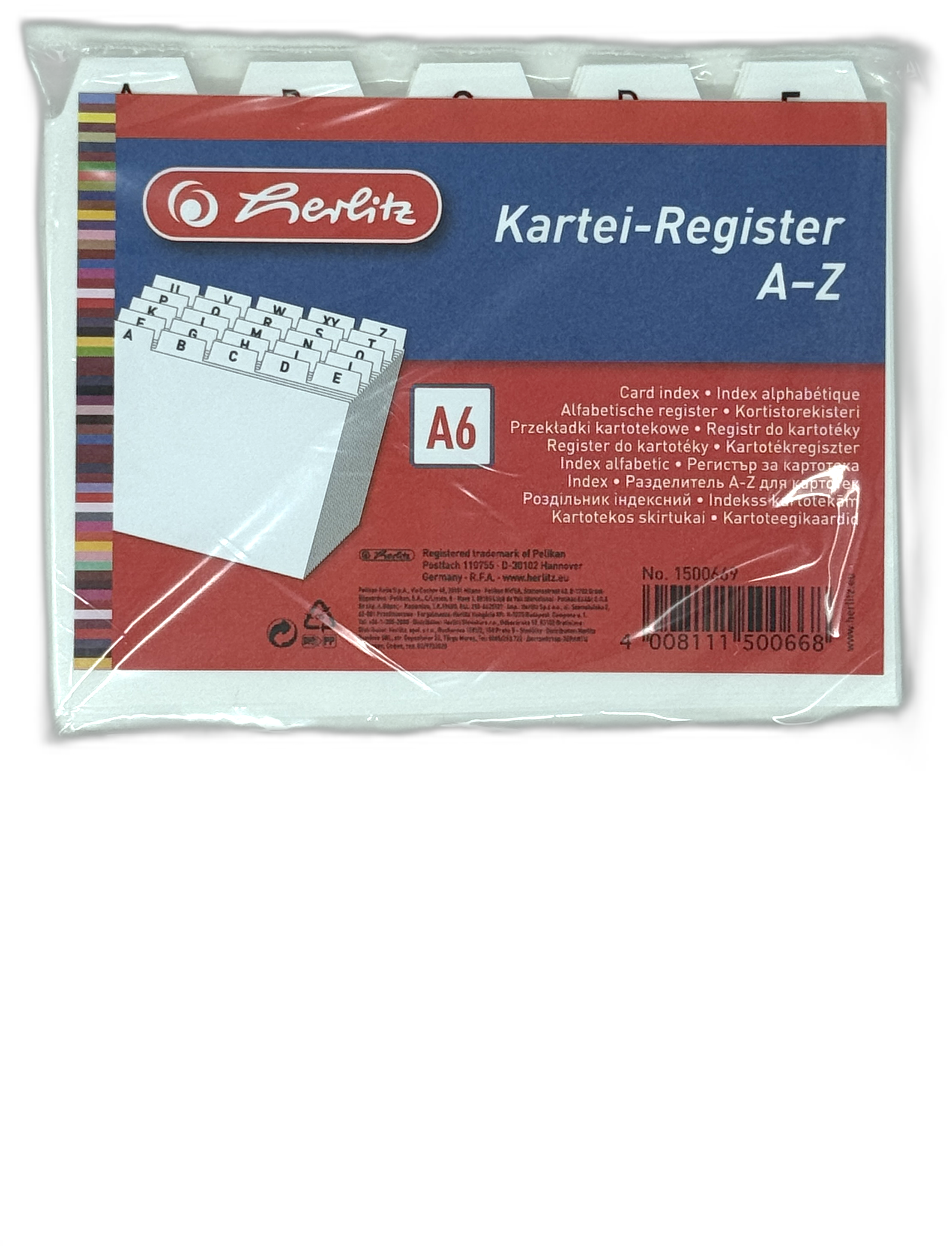 Leitregister A6 quer grau A-Z 25-tlg. PP 