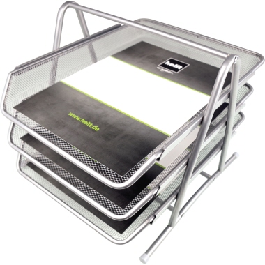 Briefablagenset Helit H2518200 silber 3 Fächer