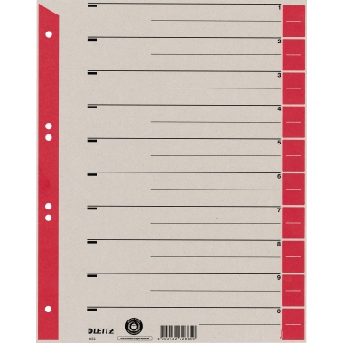Trennblatt Leitz 1652 A4 rot 100 Stück