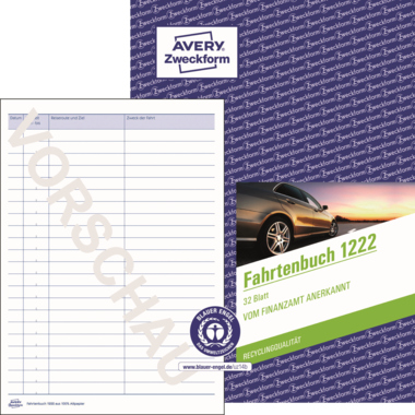 Fahrtenbuch Avery Zweckform 1222 A5 