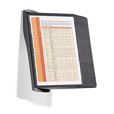 Sichttafelsystem Durable 5854 Sherpa Wandhalter mit 10 Tafeln schwarz/grau