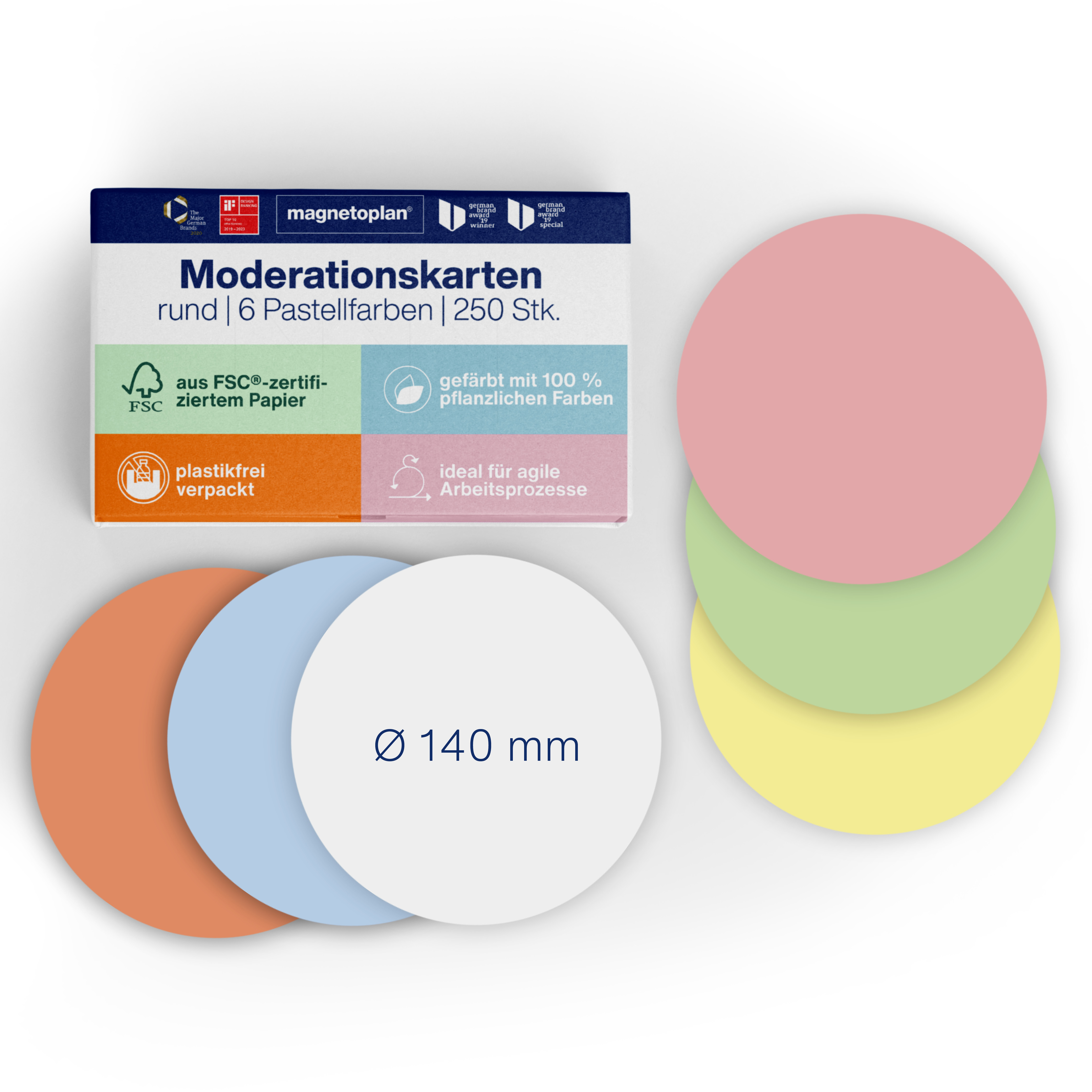 Moderationsk. Magnetop. 112501710 sort. Rund 14cm