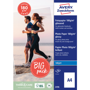 Fotopapier Avery Zweckform 2496 A4 180g Inkjet
