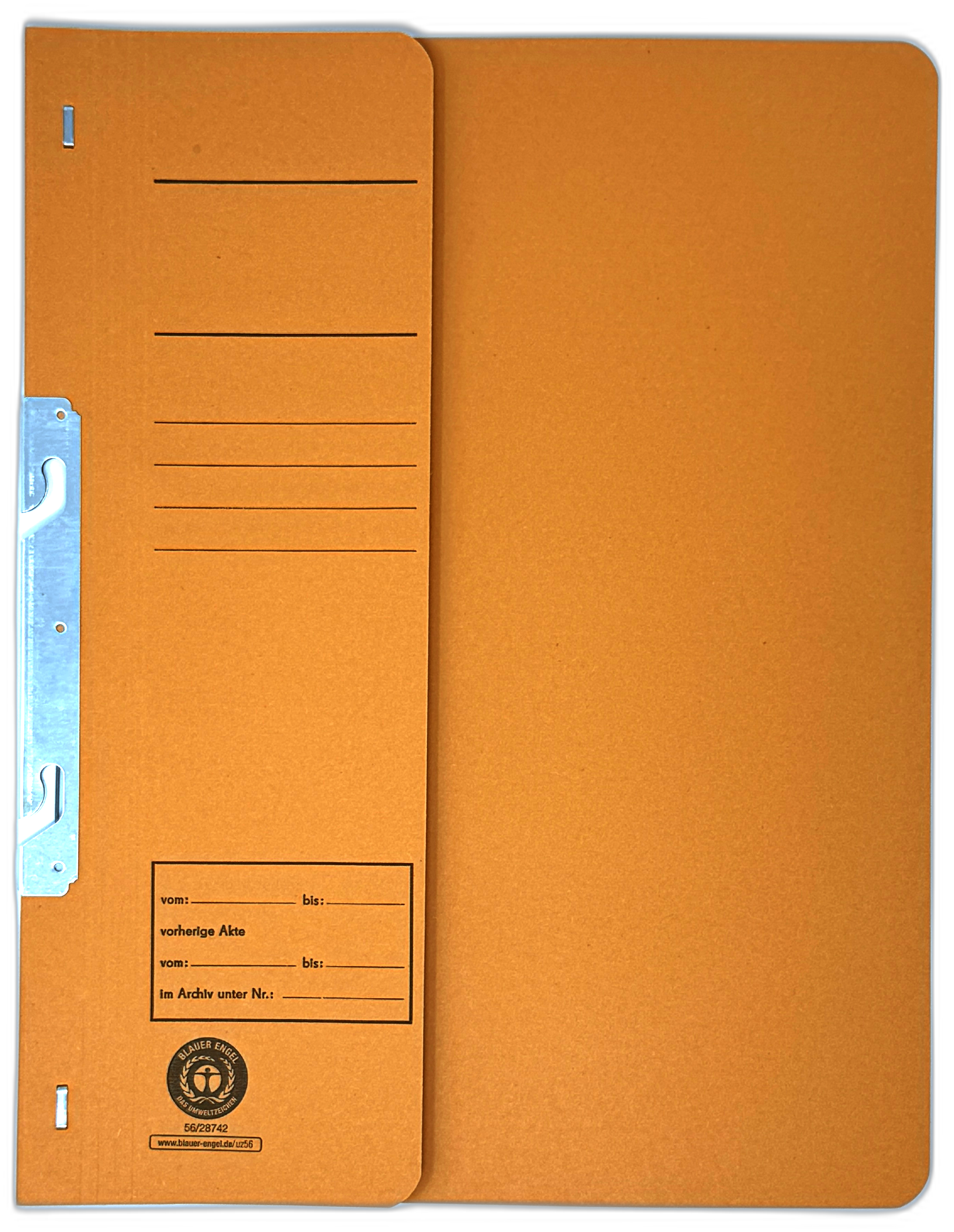 Einhakhefter A4 1/2 Deckel BH orange 250g