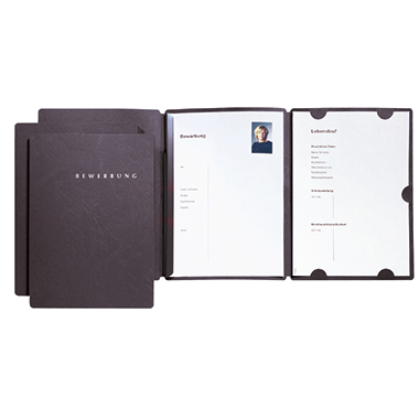Bewerbungsmappe Pagna Select 22002-04 3tlg, A4, schwarz, Karton