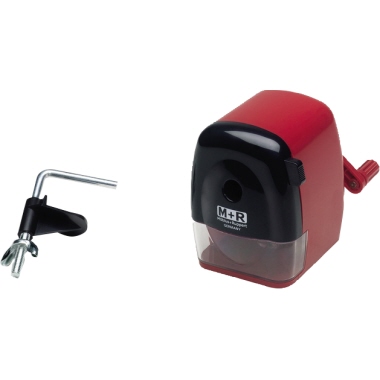 Spitzmaschine M+R 0981 rot 0 , Mit Kurbel, Gummierte Krallen, Auto-