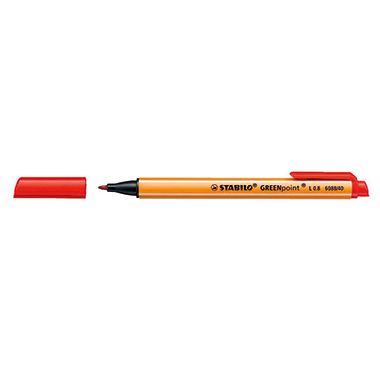 Faserschreiber Stabilo 6088 Greenp. rot 0,8 Mm