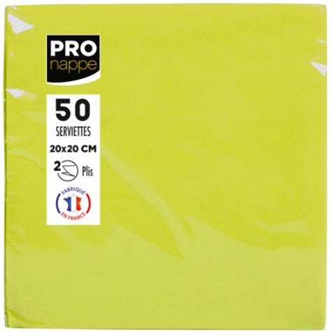 Servietten Pro Nappe 20x20cm kiwi grün Pck. 50 Stck